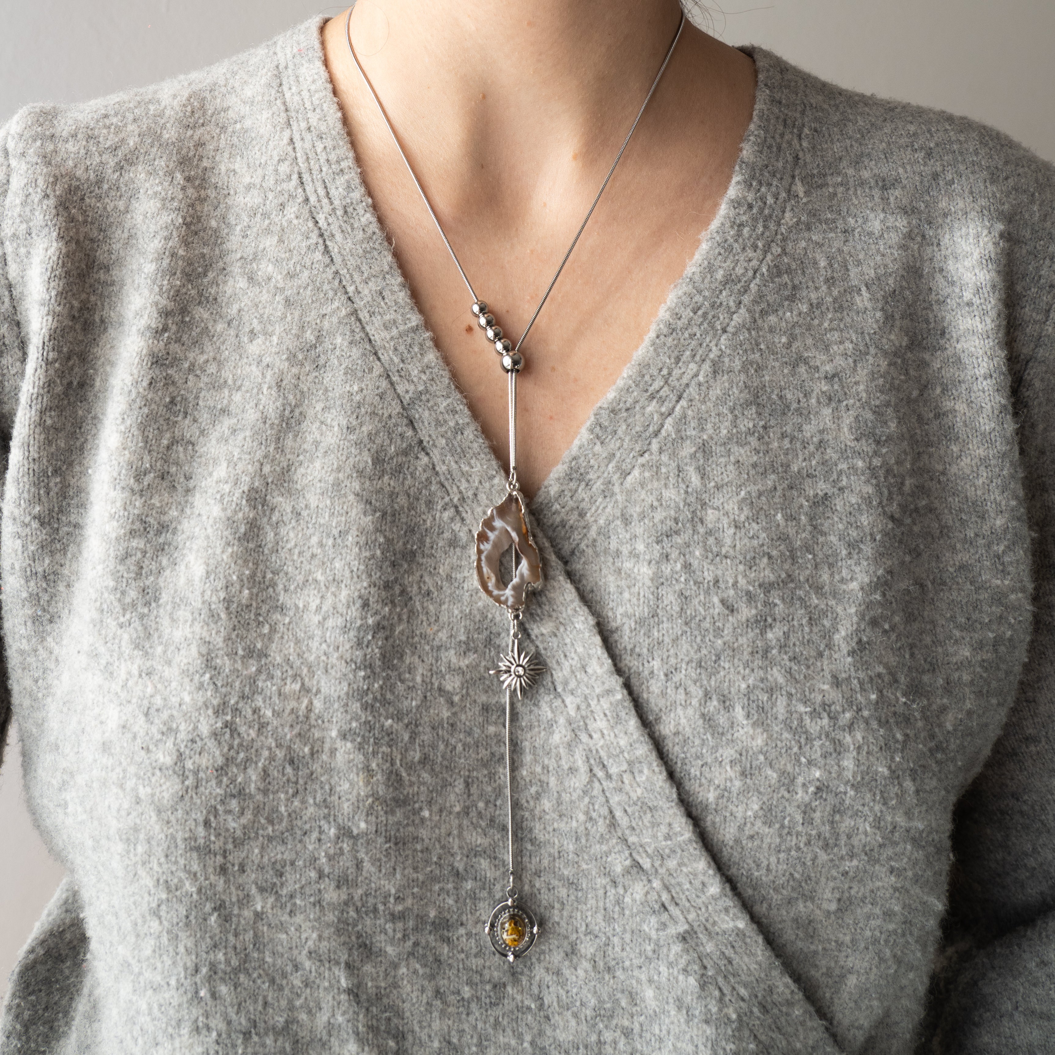 OVALE SPIRALKETTE MIT ACHAT