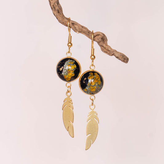GOLDEN FEATHER PENDANTS