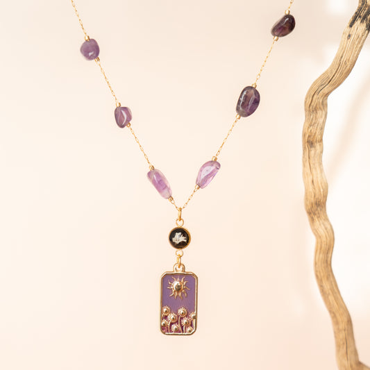 AMETHYST DROPS NECKLACES