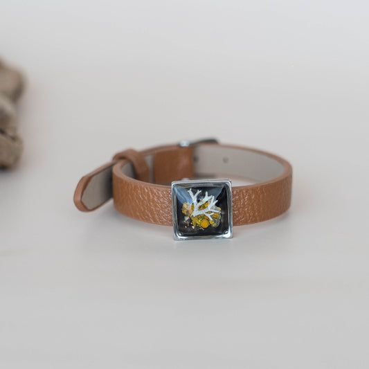 BRACCIALI ECOPELLE MARRONE CHIARO