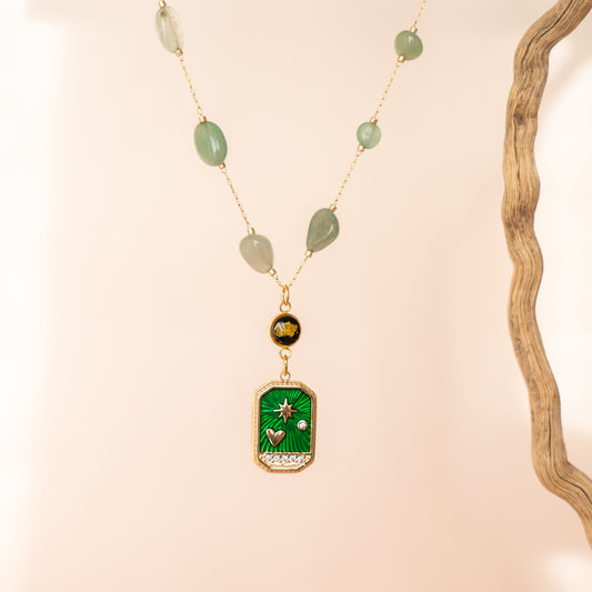AVENTURINE DROP NECKLACES