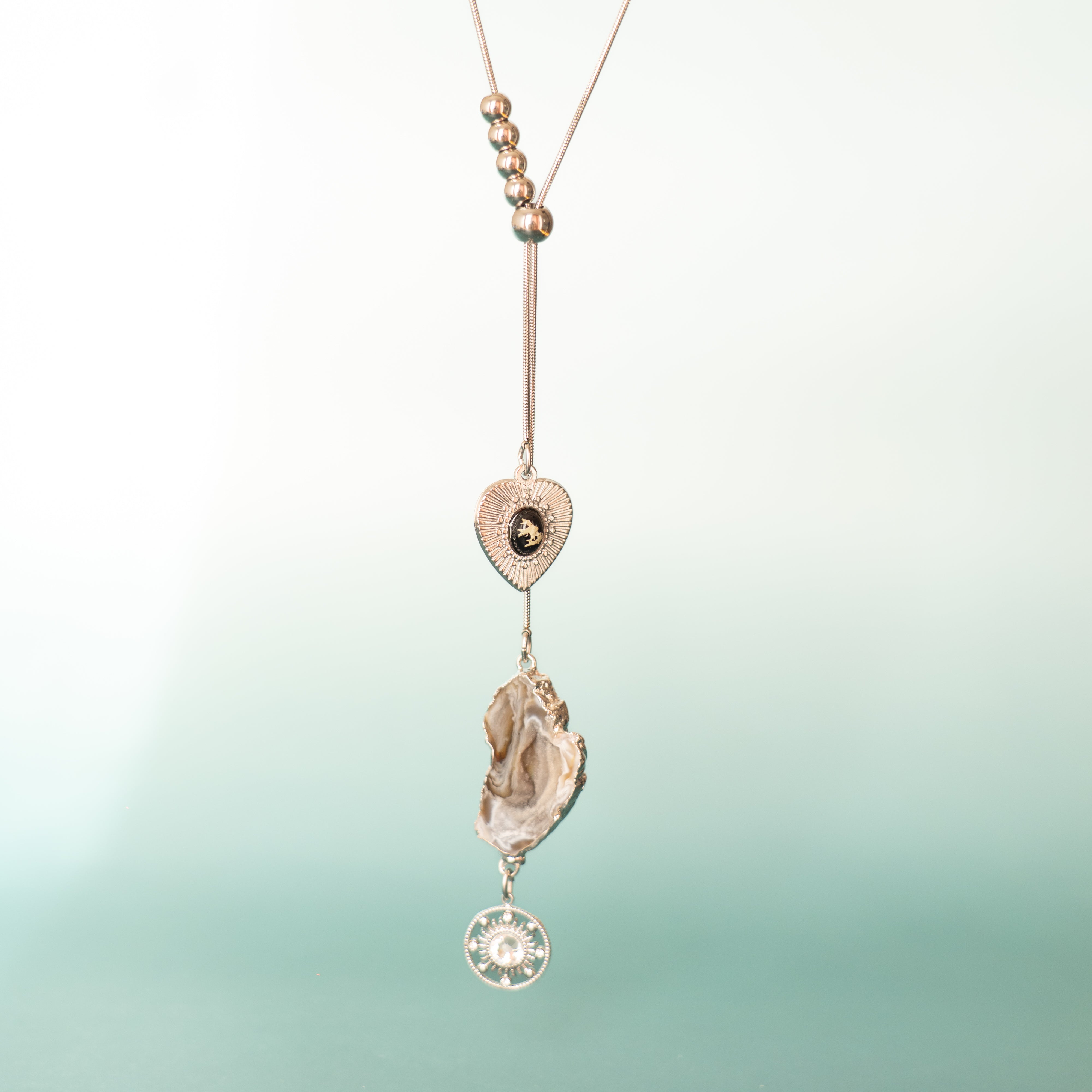 COLLANA CUORE CON AGATA