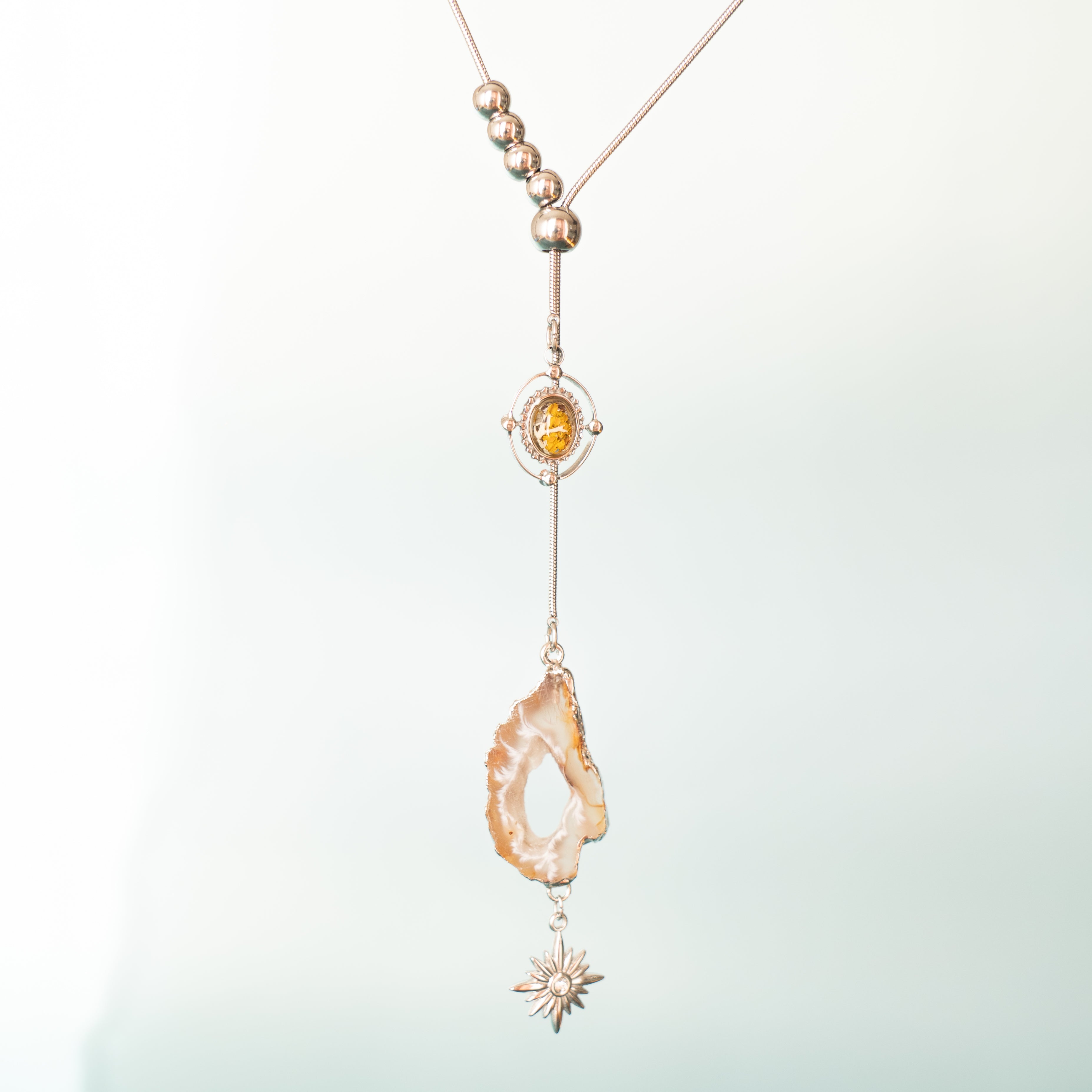 COLLANA SPIRALE OVALE CON AGATA