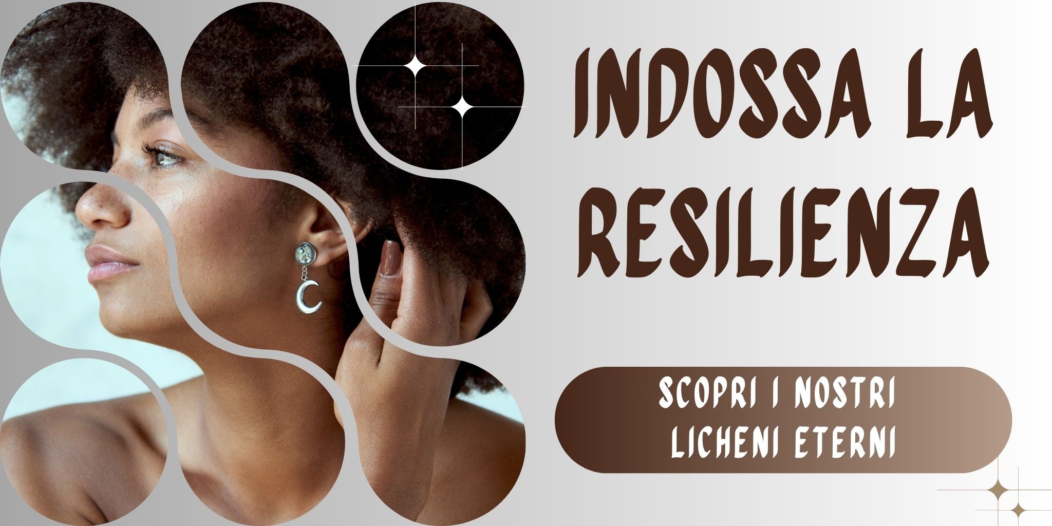 gioielli con licheni, licheni eterni